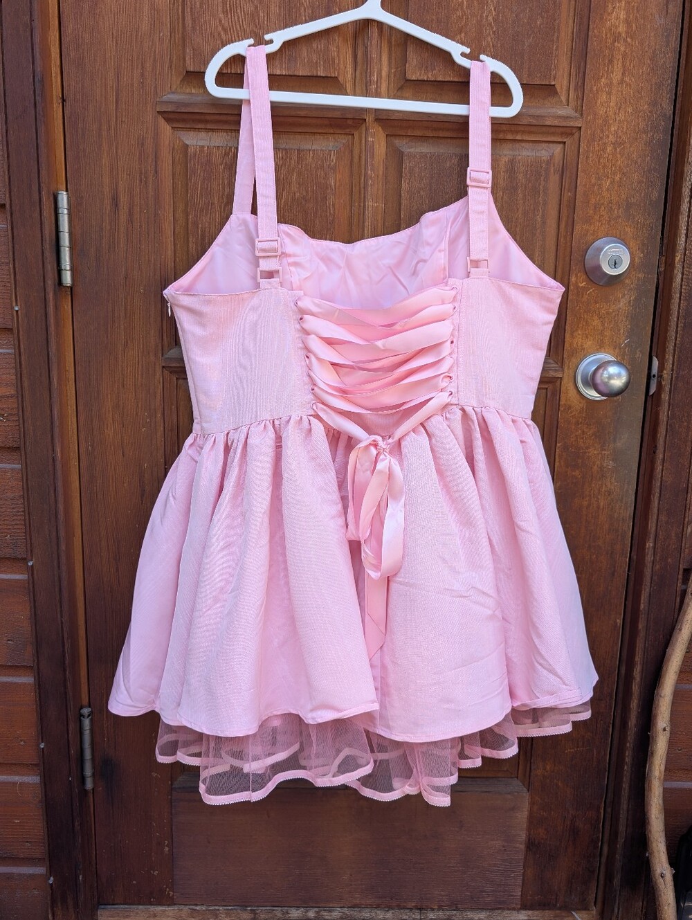 NWOT Corset Back Mini Dress w/ Built In Petticoat - Picture 4 of 10